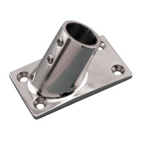 25mmパイプ用アングルベース(ステンレス製)