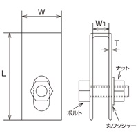 25x95グレーチング連結金具(ボルト固定/SUS_選択画像03