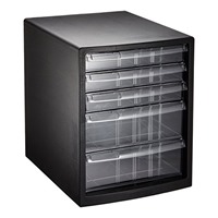 278x350x345mm/浅3･深2段レターケース(黒)_選択画像03