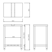 600x450x800mm作業台(二段/ステンレス製)_選択画像02