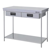 900x460x750mm引出付作業台(簡易型/SUS)