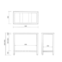900x450x800mm作業台(二段/ステンレス製)_選択画像02