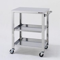 750x600x800mm/100kgワゴン(三段/SUS製)