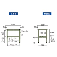 900x600x600-900mmワークテーブル_選択画像04