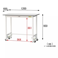 1200x600x950ワークテーブルワンタッチ車輪_選択画像04