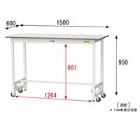 1500x600x950ワークテーブルワンタッチ車輪_選択画像04