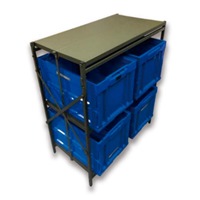 870x450x970mm/3段ラック棚(折畳式/OD色)_選択画像03