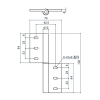 70x130mm40角用アルミ旗丁番(左用)_選択画像03