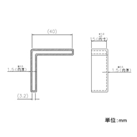 40x16.5x3.2アングル型保護キャップ/黒2個_選択画像04