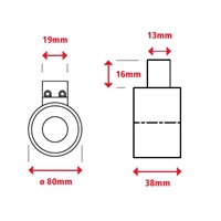 DC24V/φ80mm/2000N電磁マグネットホルダー_選択画像02