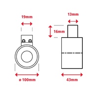 DC24V/φ100/3600N電磁マグネットホルダー_選択画像02