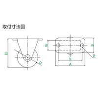 32mmキャスター(固定金具･エラストマー車輪_選択画像04