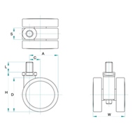 50mmキャスター(ツインホイール/M10xP1.5)_選択画像02