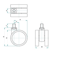 60mmキャスター(ツインホイール/M10xP1.5)_選択画像02