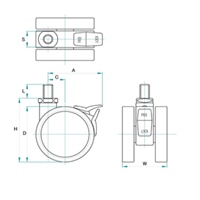 60キャスタ(ツインホイールbreak付M10xP1.5_選択画像02