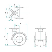 50キャスタ(ツインホイール自在Cleaning付_選択画像04