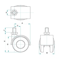 50キャスタ(ツインホイ-ル掃除機能M8xP1.25_選択画像04