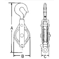 100mm/1tonフック型滑車(ステンレス)_選択画像03