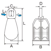 25mm滑車(ステンレス製/2車)_選択画像03