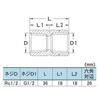 Rc1/2 inxG1/2 in中間ソケット_選択画像03