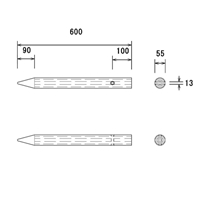 φ55x600mm擬木杭(穴あり/ダークブラウン)_選択画像04