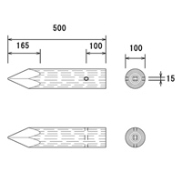 φ100x500mm擬木杭(穴あり)_選択画像04