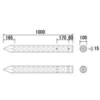 φ100x1000mm擬木杭(穴あり)_選択画像04