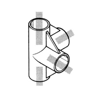 4方向プラスチックジョイント(薄茶)Pラック_選択画像02