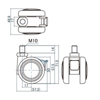 [EA976CB-1A用]キャスター(ストッパー付)_選択画像02