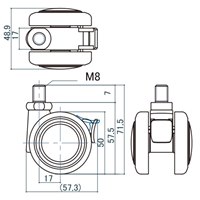[EA976CB-2/-3用]キャスター(ストッパー付)_選択画像02