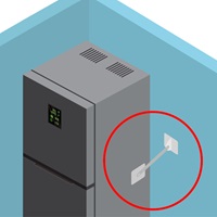 80x30mm 転倒防止可動式金具(SUS製/壁用_選択画像02