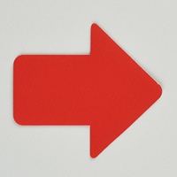 矢印型ステッカー(赤/10枚)