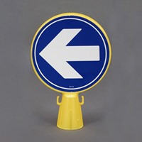 300x92x430mmコーンヘッド標識(左矢印)