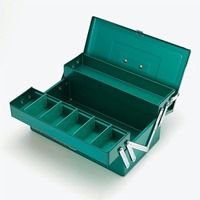 350x200x150mm工具箱(スチール製/グリーン)