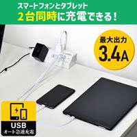 100V/14Aタップ(4口/USBポート/クランプ式)_選択画像02