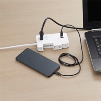 AC100V/2.4A/0.9m3口タップ(巻取式/USB-C付_選択画像03