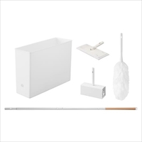 [5点組]掃除用具セット(ホワイト)