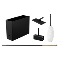 [5点組]掃除用具セット(ブラック)