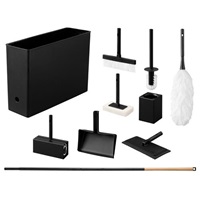 [9点組]掃除用具セット(ブラック)