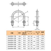 40Aステンレス鋼管用Uボルト(5個)_選択画像03