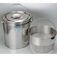 φ300x305mm/15L取手付タンク(カゴ付/SUS製