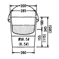 φ300x305mm/15L取手付タンク(カゴ付/SUS製_選択画像04
