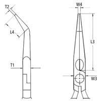 200絶縁ラジオペンチ(グリップ/先曲/落下防_選択画像04