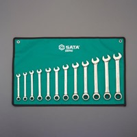 8-19mm/12本組ラチェット片目片口スパナSET