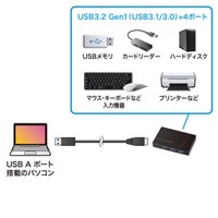[4ポート]USB3.1ハブ(バスパワー/磁石付)_選択画像02