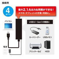[4ポート]USB3.1ハブ(急速充電ポート付)_選択画像03