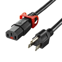 125V/15Ax2m電源コード(コンセント-PC/抜止