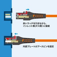 125V/12Ax1m電源コード(-PC接続/抜止青_選択画像03