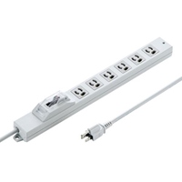 AC125/15Ax3mタップ(6口/3P/安全ブレーカー