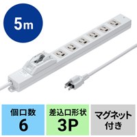 AC125/15Ax5mタップ(6口/3P/漏電ブレーカー_選択画像03